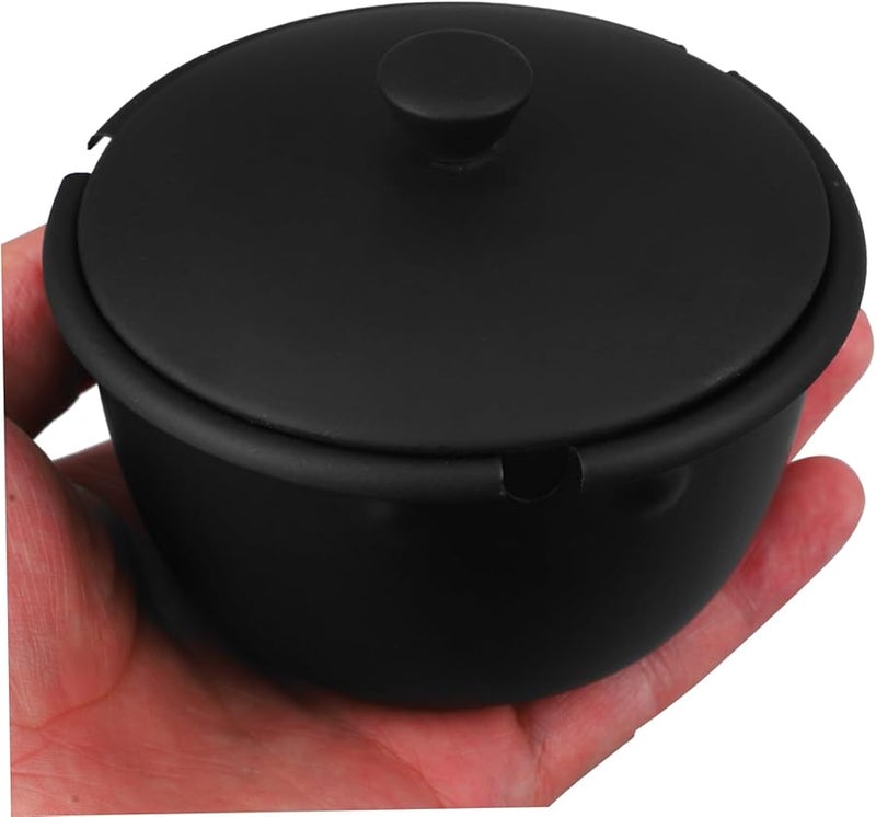 Cabilock Retro Vertical Ashtray with Lid for Home and Car Black - Image 5